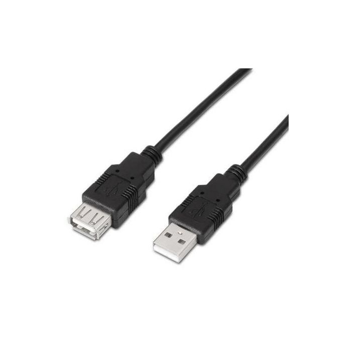 Aisens Cable USB 2.0 Tipo A Macho a Hembra Negro 1.8 metros Aisens Cable USB 2.0 Tipo A Macho a Hembra Negro 1.8 metros