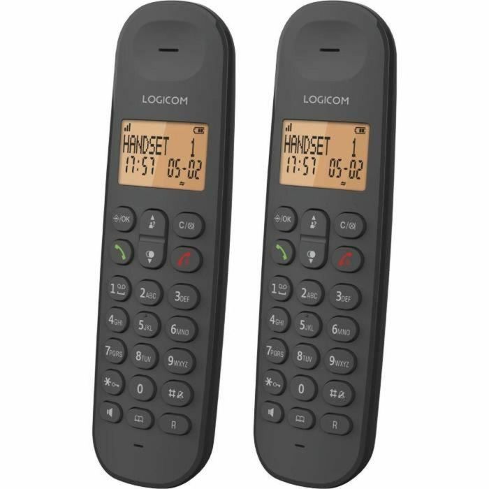 Logicom LOG1695682803788 DECT ILOA 255T DUO Teléfono Fijo Inalámbrico Negro con Contestador Automático 4 Logicom LOG1695682803788 DECT ILOA 255T DUO Teléfono Fijo Inalámbrico Negro con Contestador Automático 4