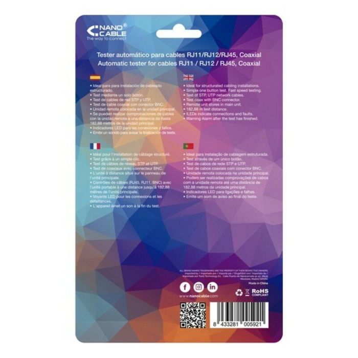 Cable de Red Rígido UTP Categoría 6 RJ11/RJ12/RJ45, coaxial NANOCABLE 10.31.0303 1 Cable de Red Rígido UTP Categoría 6 RJ11/RJ12/RJ45, coaxial NANOCABLE 10.31.0303 1