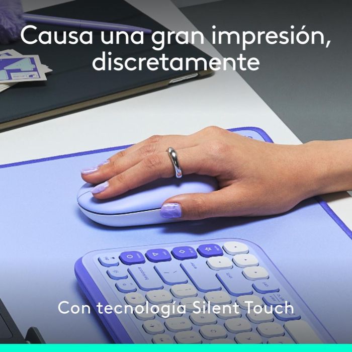 Logitech Ratón Inalámbrico Pop Mouse Lila - Alta Precisión, Personalizable, Multidispositivo 5 Logitech Ratón Inalámbrico Pop Mouse Lila - Alta Precisión, Personalizable, Multidispositivo 5