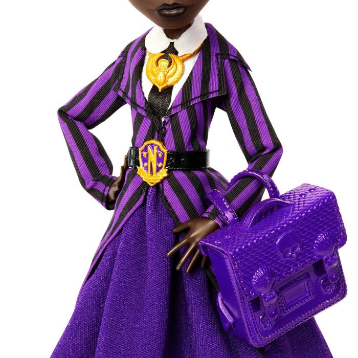 MONSTER HIGH Muñeca Bianca Barclay Jdr71 Wednesday Uniforme Academia Nevermore Monster High 4
