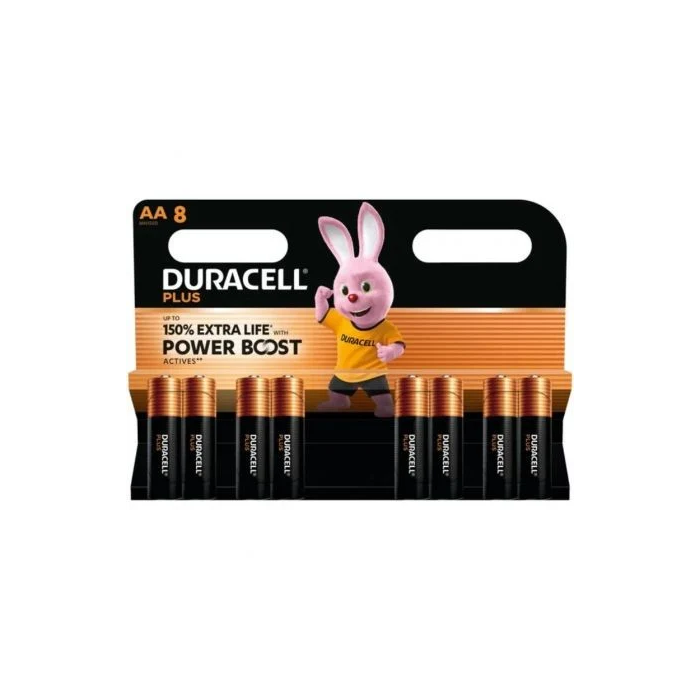 Duracell Pila Alcalina Power Boost AA LR06 MN1500 1.5V Blister 8 uds