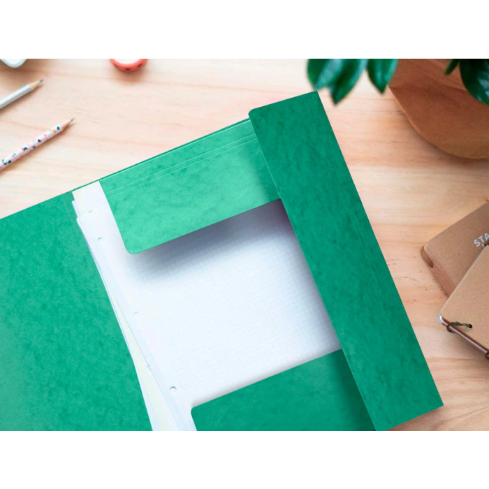 Q-connect Carpeta q-connect kf02168 Cartón Simil-prespan Solapas 320x243 mm Verde 10