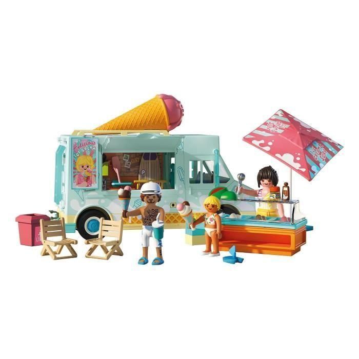 Playmobil PL71904 Camión de helados con 3 figuras, Vacaciones en la playa 2