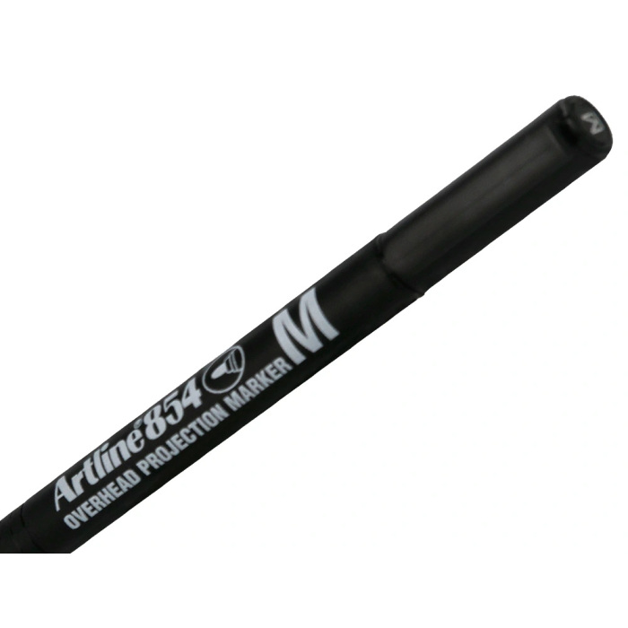 Artline Rotulador Permanente EK-854 Negro Punta Redonda 1 mm para Transparencias y Superficies 6