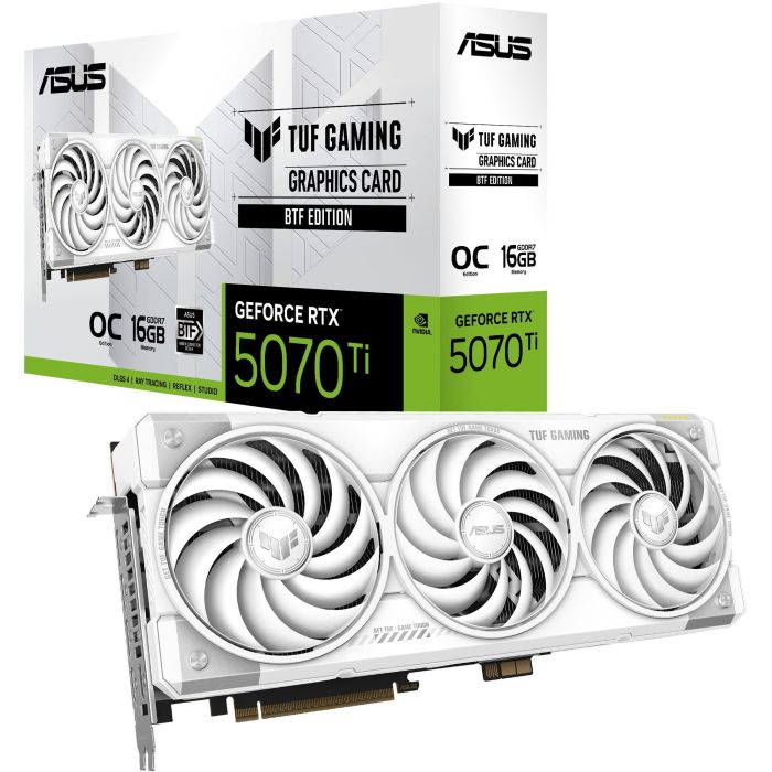 ASUS RTX 5070 TI 16GB TUF Gaming BTF OC 3 Fan blanca 2 ASUS RTX 5070 TI 16GB TUF Gaming BTF OC 3 Fan blanca 2