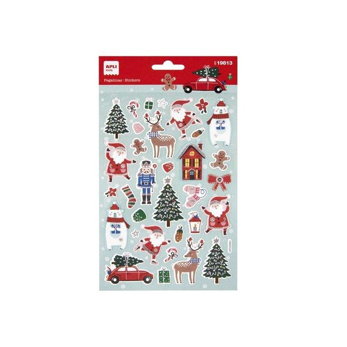 Pegatinas Apli Ski Navidad 1H 5 unidades