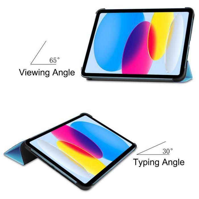 CoreParts For Apple iPad 10th Gen 10.9-inch (2022) Tri-fold Caster Hard Shell Cover with Auto Wake Function - Sky Blue 2 CoreParts For Apple iPad 10th Gen 10.9-inch (2022) Tri-fold Caster Hard Shell Cover with Auto Wake Function - Sky Blue 2