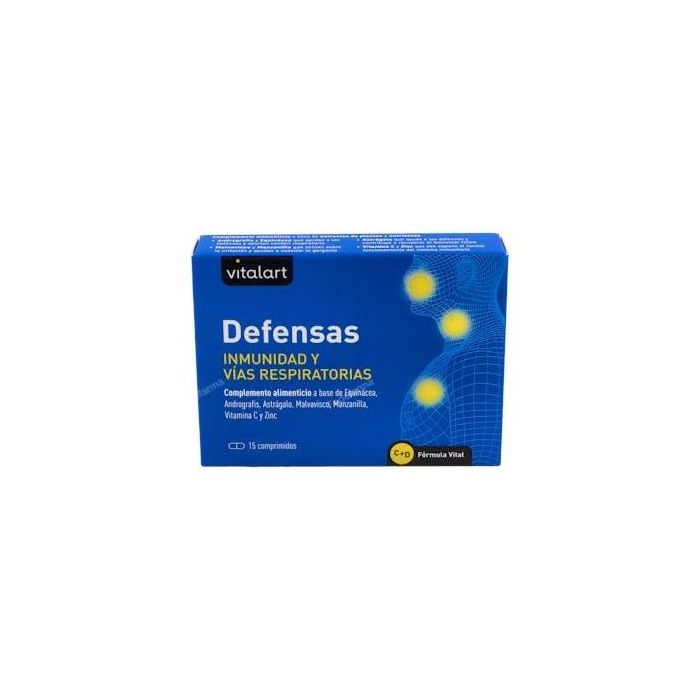 Vitalart Defensas Inmunidad con Equinácea, Zinc y Vitaminas C y D, Complemento Alimenticio para el Sistema Inmune, 15 Comprimidos