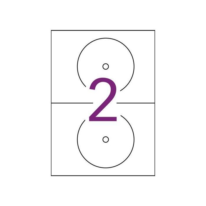 Apli Etiquetas Adhesivas Cd-Dvd Tamaño Mega Inkjet-Láser 2 X 25H Blanco Mate Apli Etiquetas Adhesivas Cd-Dvd Tamaño Mega Inkjet-Láser 2 X 25H Blanco Mate