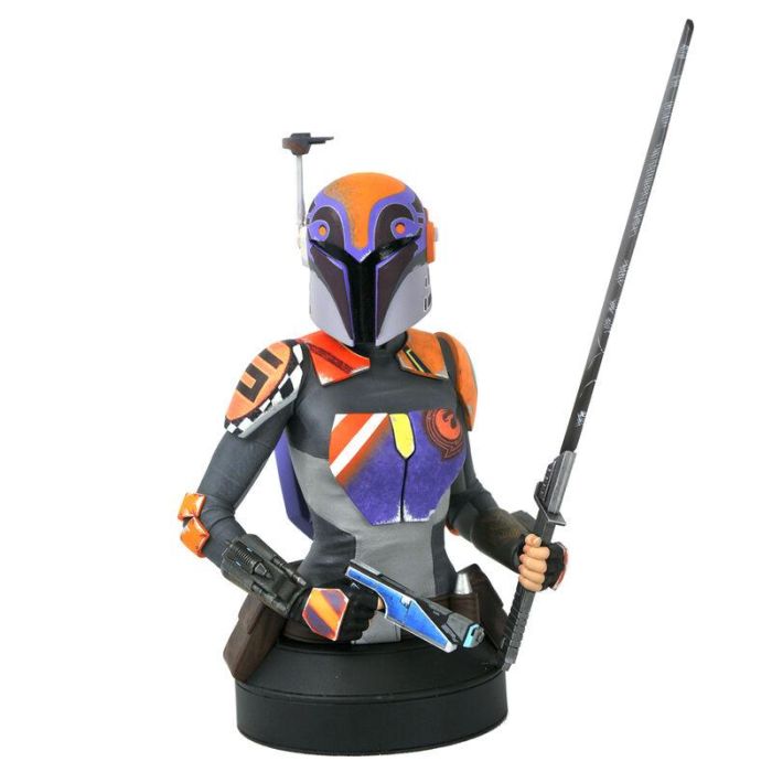 DIAMOND SELECT Busto Sabine Wren Star Wars Rebels 15cm Resina Edición Limitada 3000 Unidades Numerado con Certificado