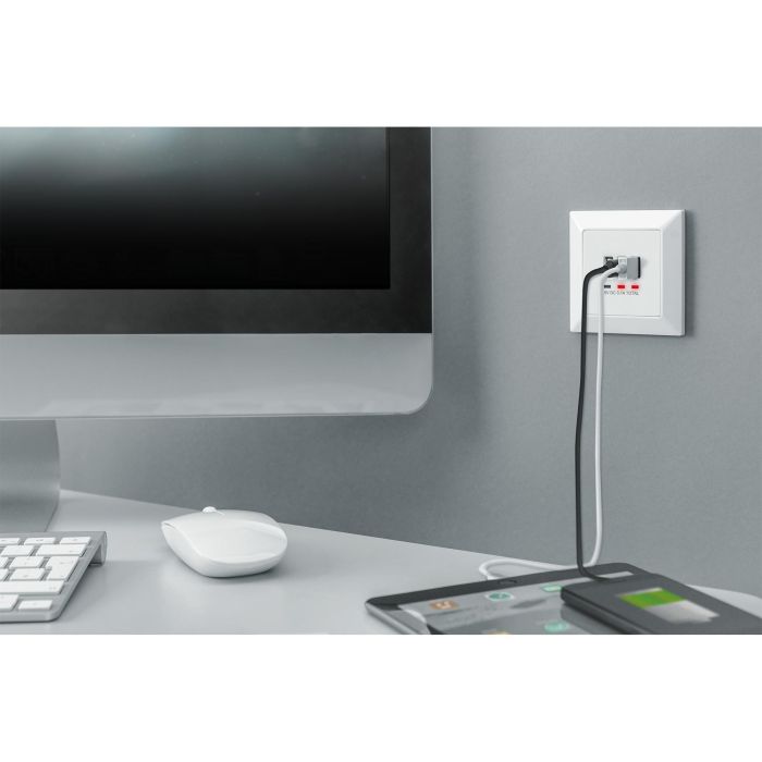 Digitus Ladedose USB Empotrable 2x USB A 1x USB Type-C, 3.1A, para Smartphones/Tabletas, Blanco 1