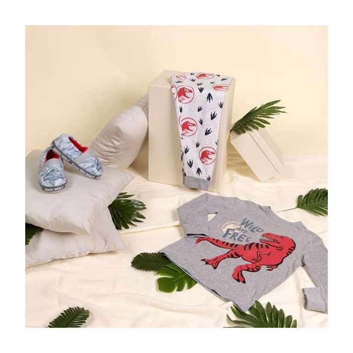 Pijama Infantil Jurassic Park Gris 6 Años 4