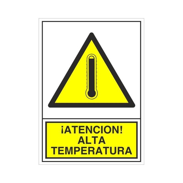 Duver 376 Señal Adhesiva 148x105mm - ¡Atención! Alta Temperatura
