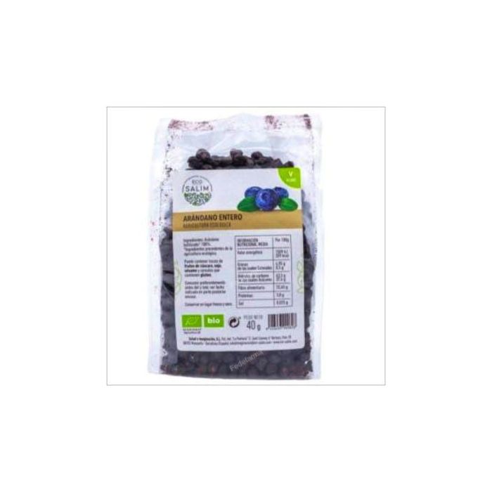 ECO SALIM Arándano Negro Entero Ecológico 40gr. Alimento Vegano