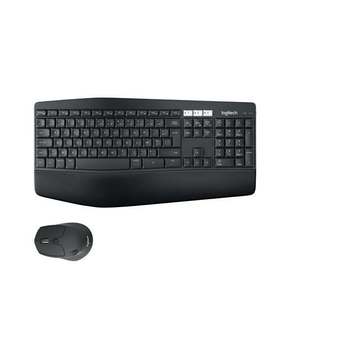 Logitech MK850 Teclado y Ratón Inalámbrico Performance Combo, Confort Ergonómico con Reposamuñecas Acolchado, Multipareja 3 Dispositivos