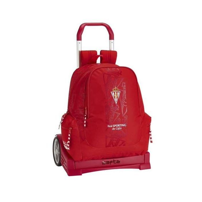Mochila Escolar con Ruedas Evolution Real Sporting de Gijón Rojo Mochila Escolar con Ruedas Evolution Real Sporting de Gijón Rojo