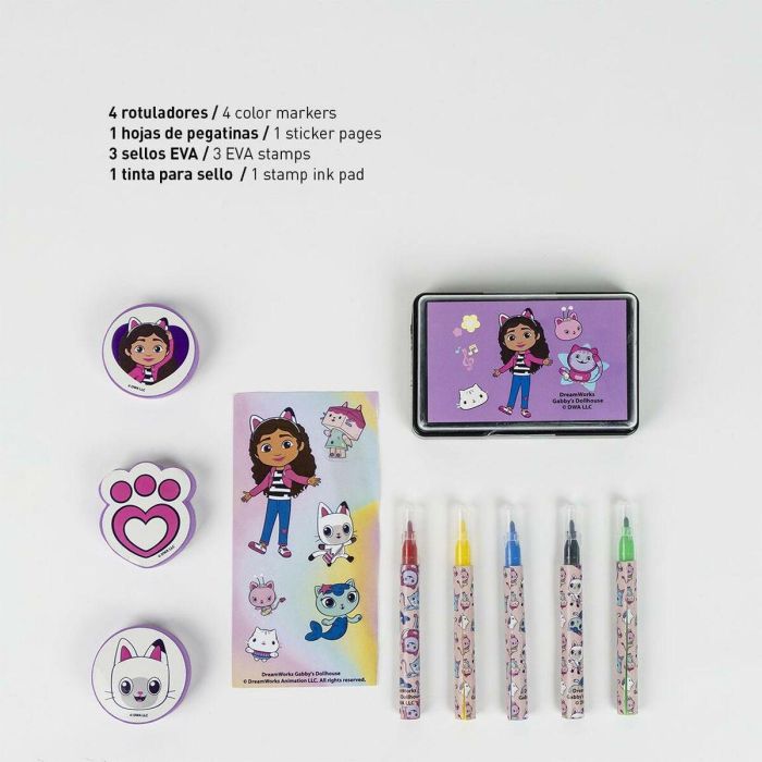 Set papelería coloreable maletín gabby´s dollhouse 23.0 x 20.0 x 4.0 cm 4