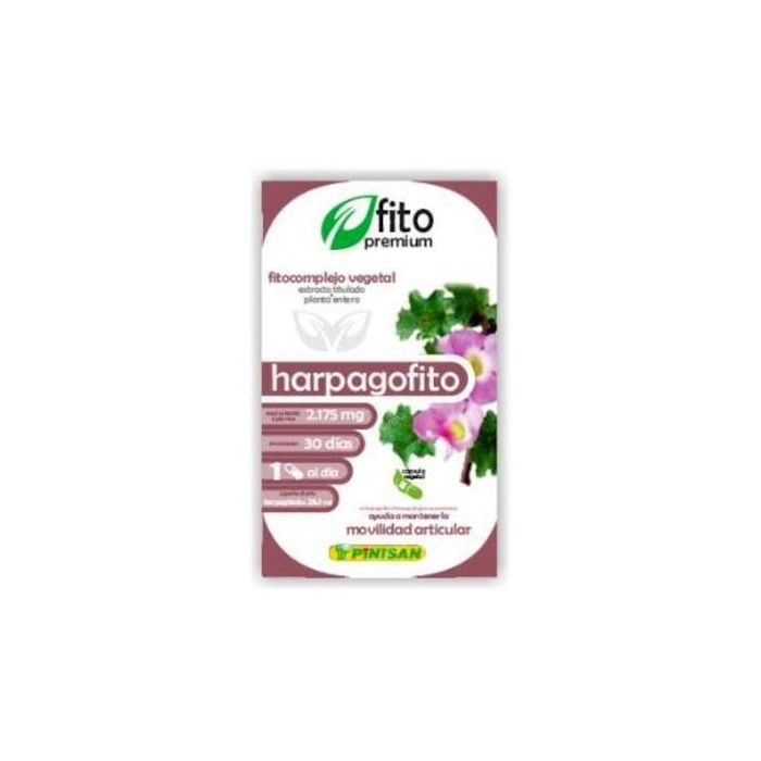 Fito Premium Harpagofito 30 Cápsulas. Suplemento natural para mantener articulaciones en condiciones normales. Apto para veganos.