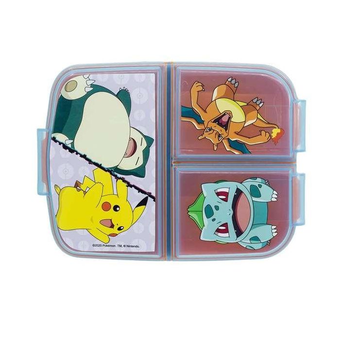 Fiambrera de Compartimentos Pokémon Multicolor 16 x 6 x 12,5 cm 3