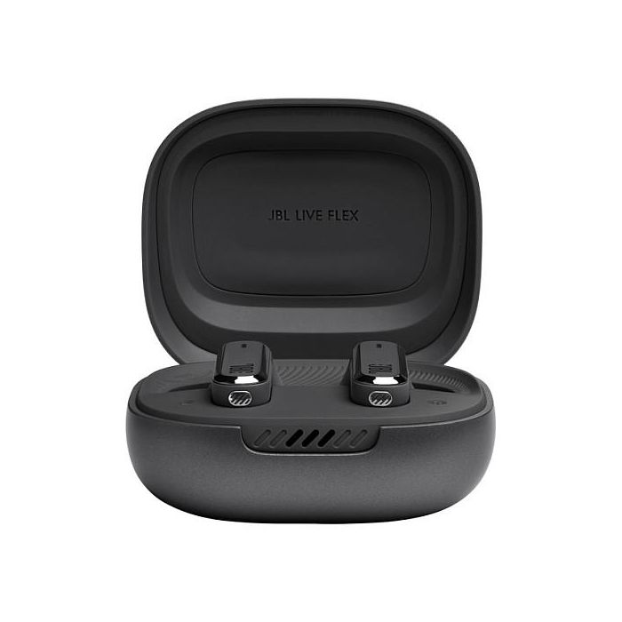JBL LIVE FLEX Auriculares True Wireless Inalámbricos Bluetooth 5.3 con Reducción Activa de Ruido ANC y Estuche de Carga, Resistente al Agua IP54, Negro