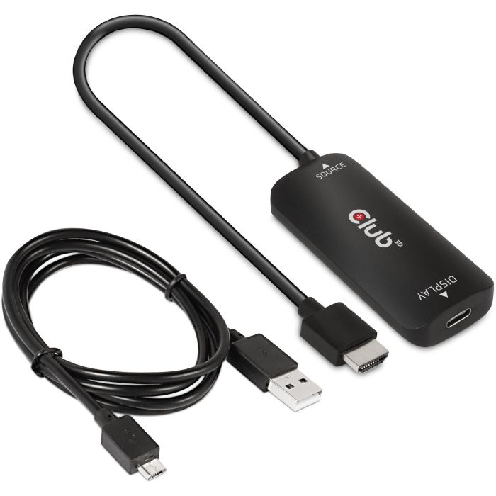 Club3D Adaptador HDMI + MicroUSB a USB-C Activo 4K120Hz 3 Club3D Adaptador HDMI + MicroUSB a USB-C Activo 4K120Hz 3