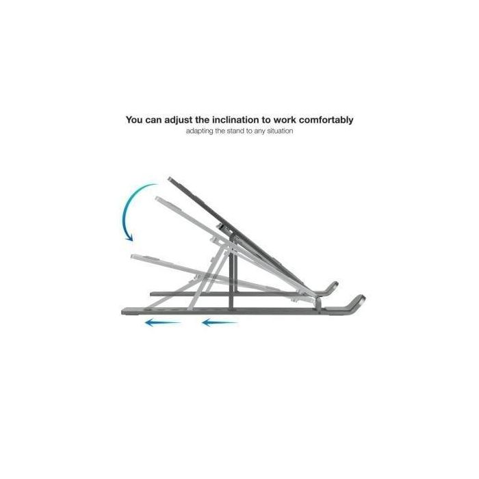TooQ TQLRS0033-AL-G Soporte Plegable y Ajustable para Portátil 11-15" con Ventilación Gris 1 TooQ TQLRS0033-AL-G Soporte Plegable y Ajustable para Portátil 11-15" con Ventilación Gris 1