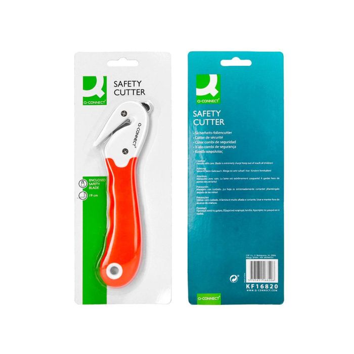 Cuter Q-Connect Combi De Seguridad Sx782N-1 Con Cuchilla Fija Oculta Para Evitar Cortes 4