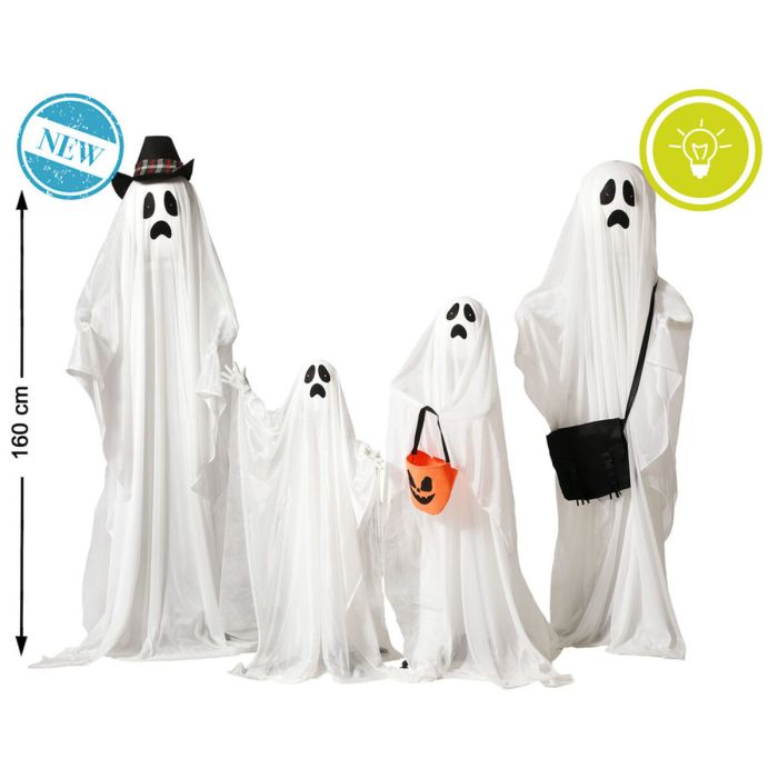 Decoración para Halloween 160 x 50 x 20 cm Blanco Fantasma (4 Piezas) (4 Unidades) 1 Decoración para Halloween 160 x 50 x 20 cm Blanco Fantasma (4 Piezas) (4 Unidades) 1
