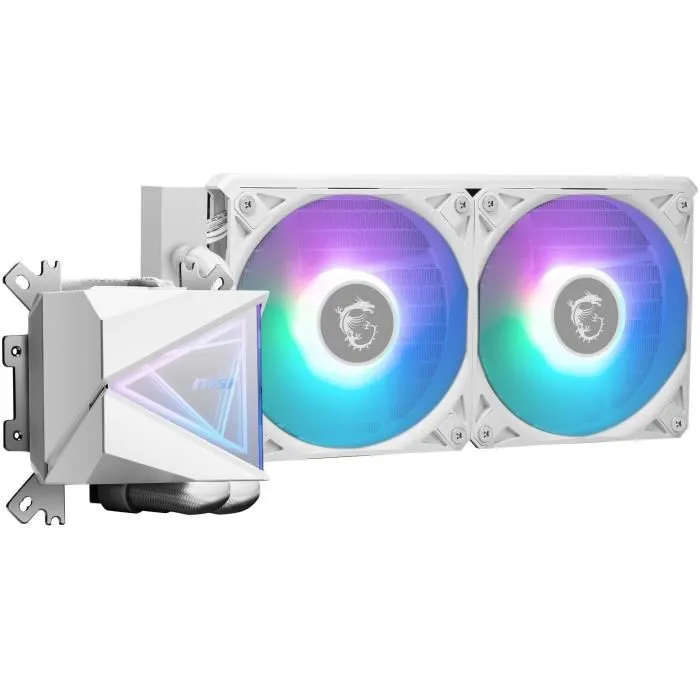 MSI MAG CORELIQUID I240 Sistema de Refrigeración Líquida para CPU, Radiador 240mm ARGB, Blanco, Intel/AMD 3