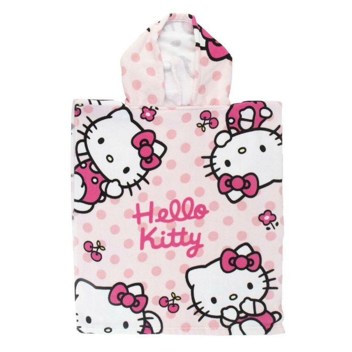 Poncho-Toalla con Capucha Hello Kitty Rosa claro 50 x 111,5 cm Poncho-Toalla con Capucha Hello Kitty Rosa claro 50 x 111,5 cm