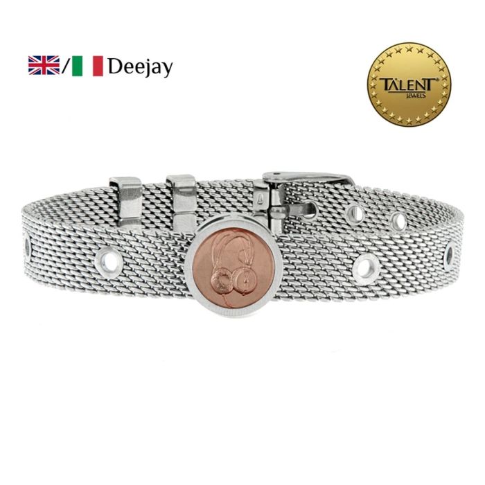 Pulsera Unisex Deejay Talent Jewels TJA-4-05-02-1-235 Plateado 1 Pulsera Unisex Deejay Talent Jewels TJA-4-05-02-1-235 Plateado 1