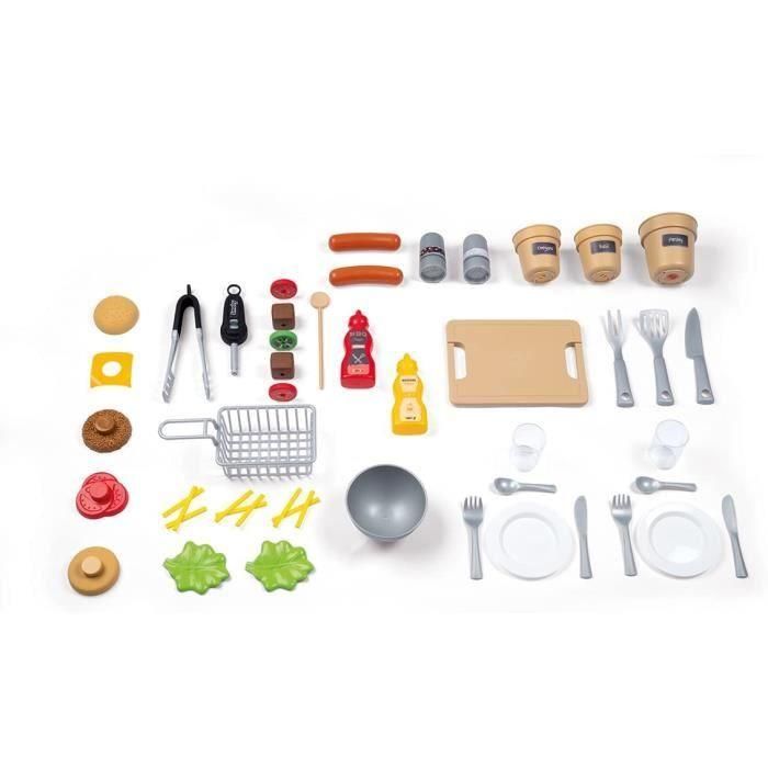 Smoby - Garden Kitchen - Cocina Exterior Evolutiva - Parrilla Con Llamas Mágicas Retráctiles - 40 Accesorios 2 Smoby - Garden Kitchen - Cocina Exterior Evolutiva - Parrilla Con Llamas Mágicas Retráctiles - 40 Accesorios 2