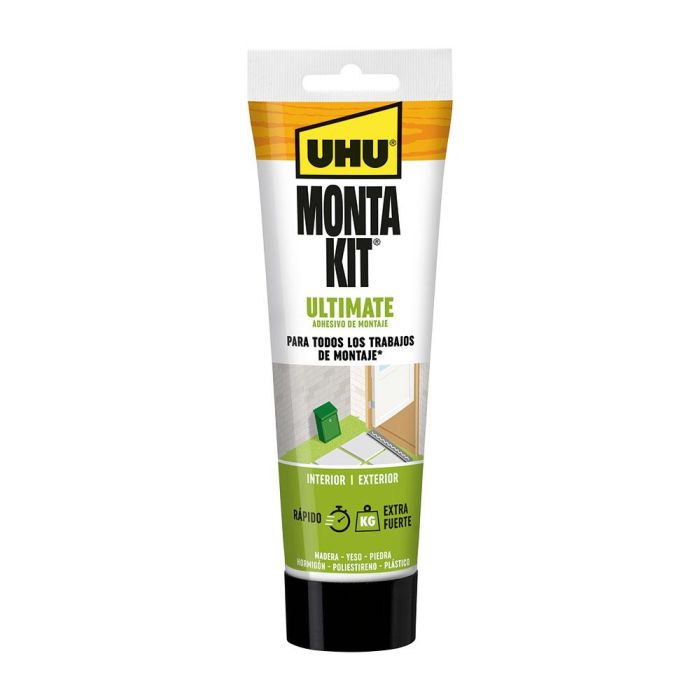 Uhu Montakit Ultimate Tubo 165g - Adhesivo de montaje extremadamente resistente, universal, sin disolventes - Ref. 7000110 0 Uhu Montakit Ultimate Tubo 165g - Adhesivo de montaje extremadamente resistente, universal, sin disolventes - Ref. 7000110 0