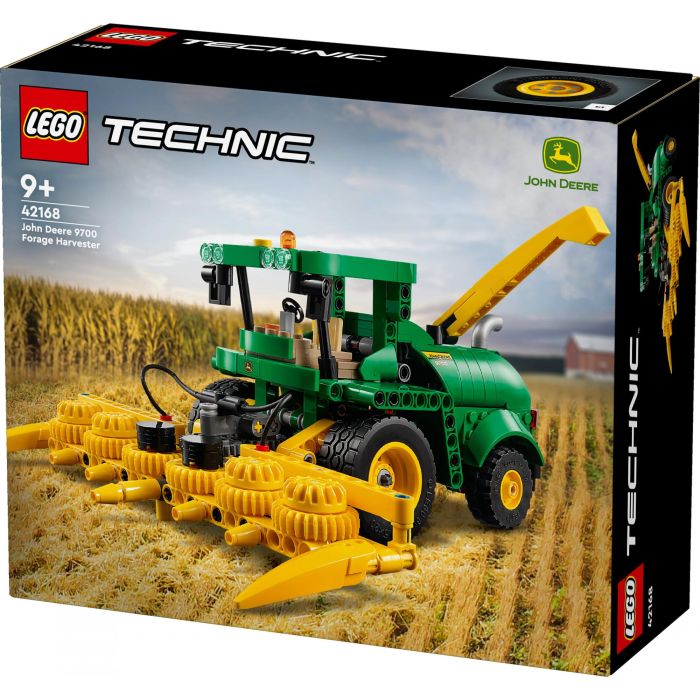 LEGO Technic 42168 John Deere 9700 Forage Harvester con dirección trasera y cabezales para maíz, juguete construcción +9 años 10
