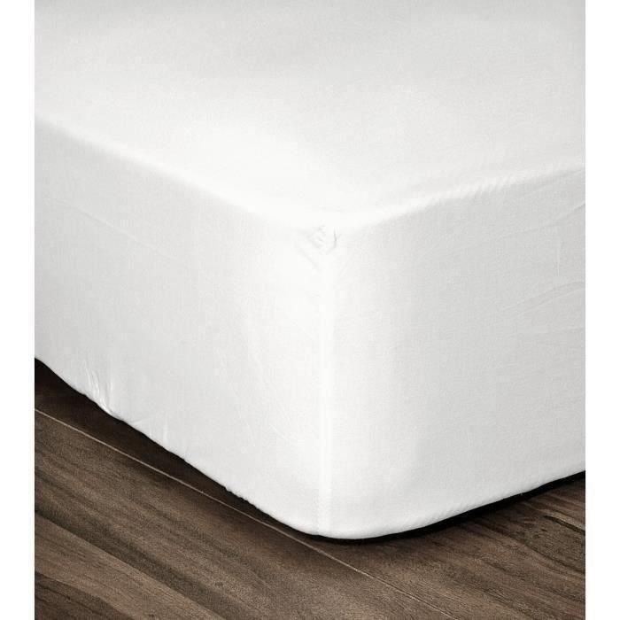 LOVELY HOME Sábana ajustable 100% Algodón 140x190cm - Sombrero 35cm - Blanco 1 LOVELY HOME Sábana ajustable 100% Algodón 140x190cm - Sombrero 35cm - Blanco 1