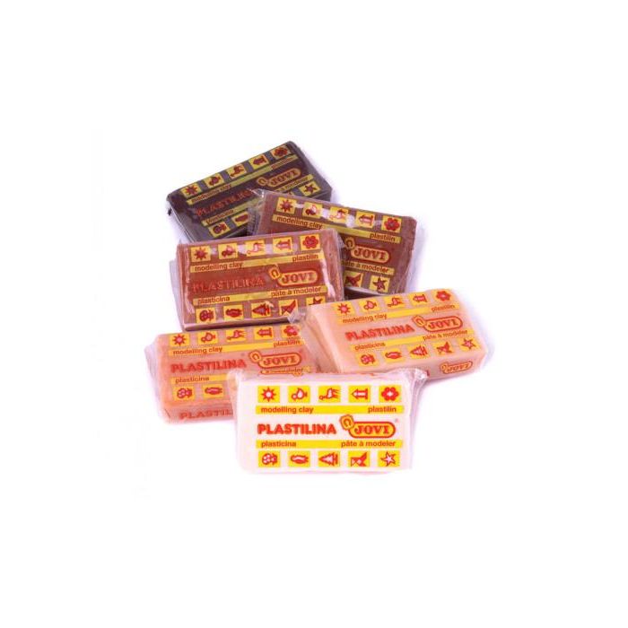 Bandeja Plastilina 6 Pastillas 50Gr Colores Surtidos Gama Multicultural Jovi 70/6M 1