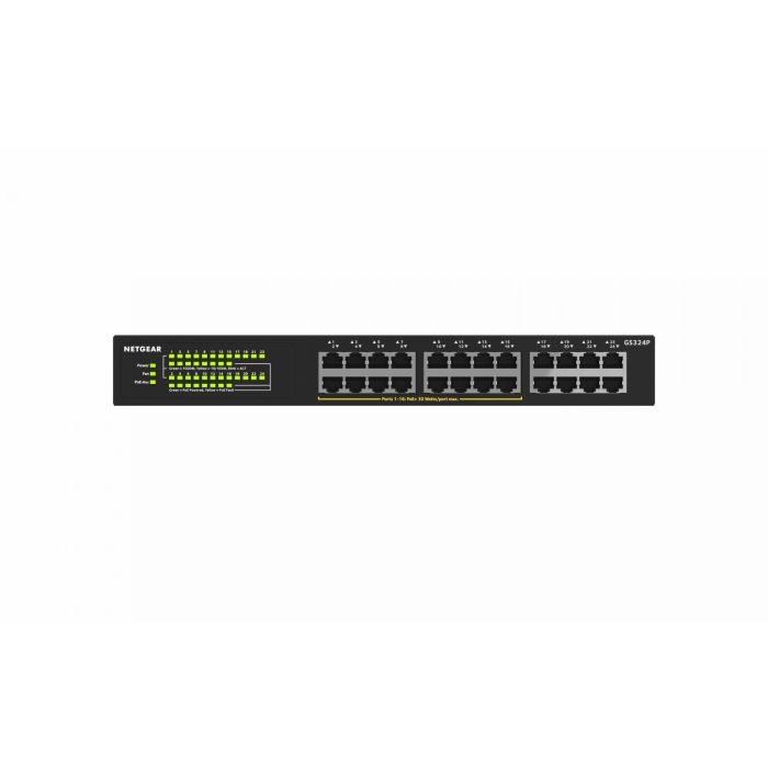 NETGEAR GS324P-100EUS Switch Gigabit Ethernet de 24 puertos PoE+ No administrado 1U para montaje en rack 3