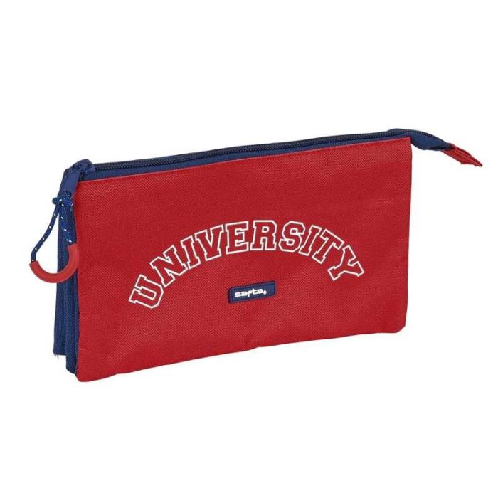 Portatodo Triple Safta University Rojo Azul marino (22 x 12 x 3 cm) 5 Portatodo Triple Safta University Rojo Azul marino (22 x 12 x 3 cm) 5