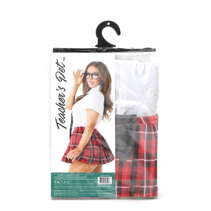 Disfraz Erótico Teacher’s Pet School Girl Rojo Talla única 5 Disfraz Erótico Teacher’s Pet School Girl Rojo Talla única 5
