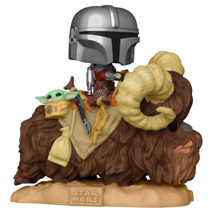 Figura POP Star Wars The Mandalorian Mando on Bantha with Child in Bag 1 Figura POP Star Wars The Mandalorian Mando on Bantha with Child in Bag 1