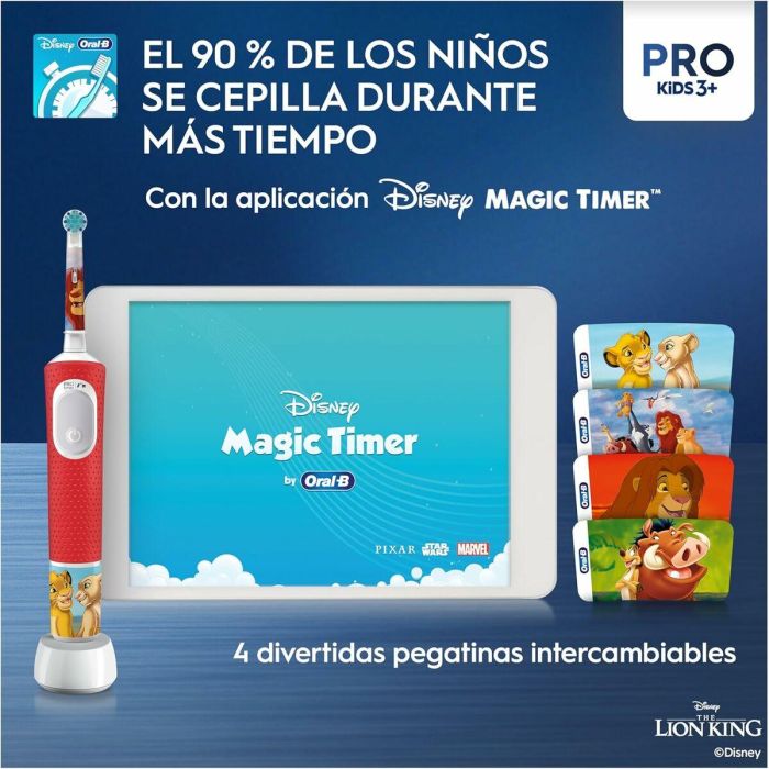 Cepillo de Dientes Eléctrico Oral-B Rey Leon Rojo Multicolor 1 Cepillo de Dientes Eléctrico Oral-B Rey Leon Rojo Multicolor 1