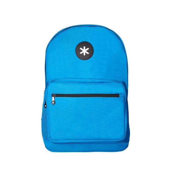 Cartera Antartik Mochila Con Asa Y Bolsillo Frontal Concremallera Color Azul 320x140x430 mm