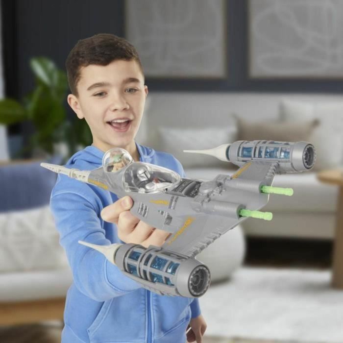 Hasbro HAS5010996227447 Star Wars La nave Mandalorian's N-1 Starfighter con figuras de Grogu y Mandalorian de 10 cm, para niños +4 años 3