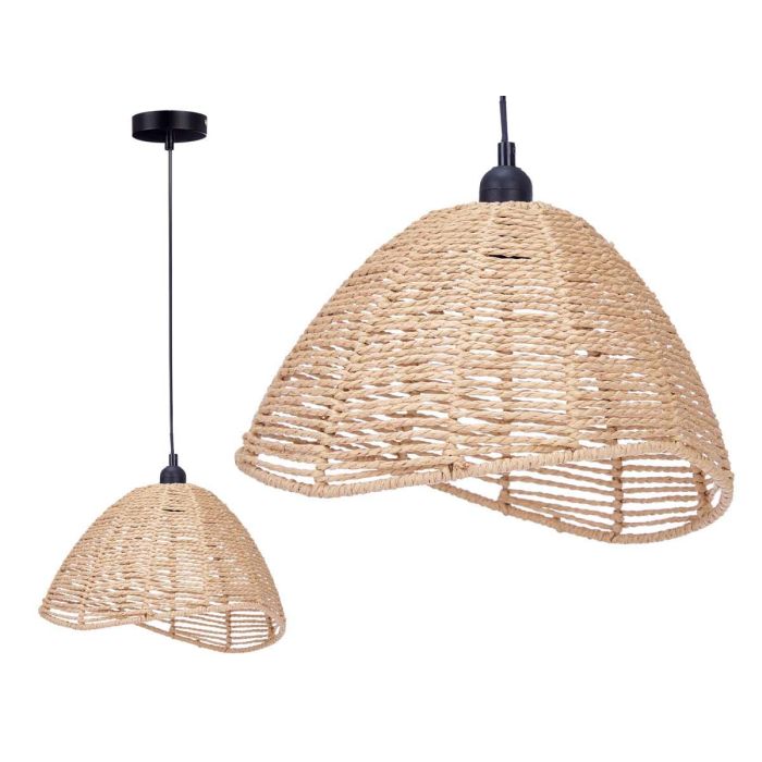 Lampara Techo Natural Cono Giftdecor 34X20CM (2 Unidades) 1 Lampara Techo Natural Cono Giftdecor 34X20CM (2 Unidades) 1