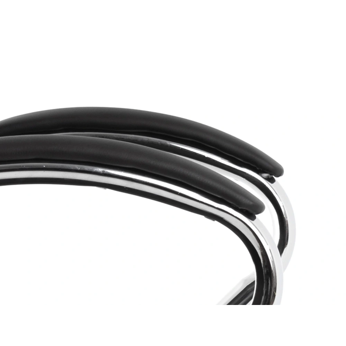 Q-connect Silla de Dirección Vero NA Simil Piel Base Metálica Ruedas Premium Negro Ancho 63 cm x Profundidad 70 cm x Altura 116-124 cm 3