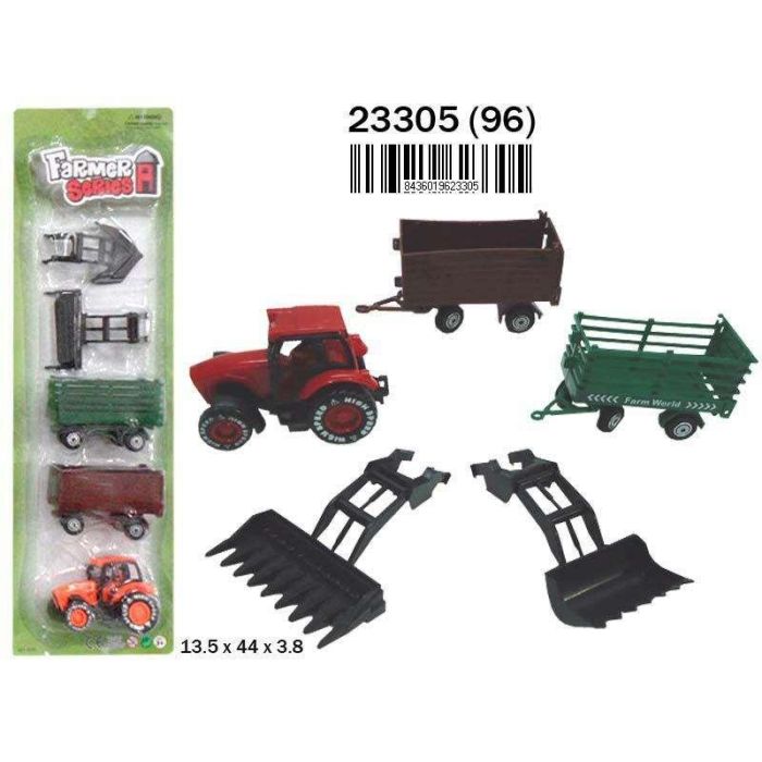 Rama Tractor Retrofricción con 2 Remolques 13.5x44x3.8 cm 1