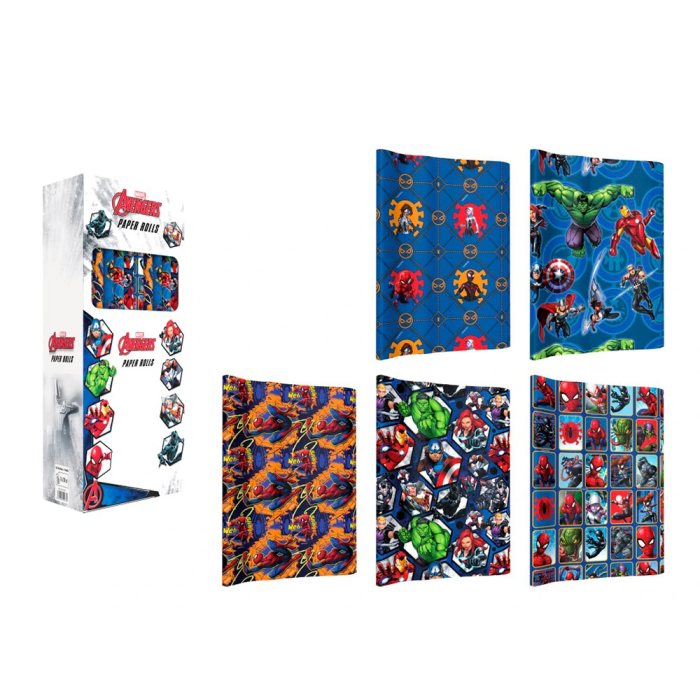 Basika Papel de Regalo Marvel Rollo Ancho 70 cm Longitud 2 mt Diseños Surtidos Infantil 4