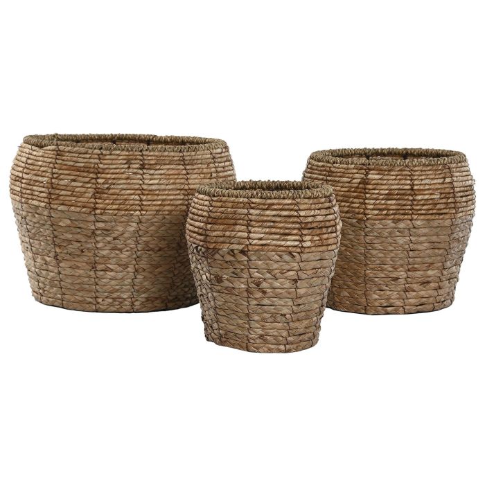 Macetero Tropical DKD Home Decor Natural 32 x 25 x 32 cm Set de 3 3