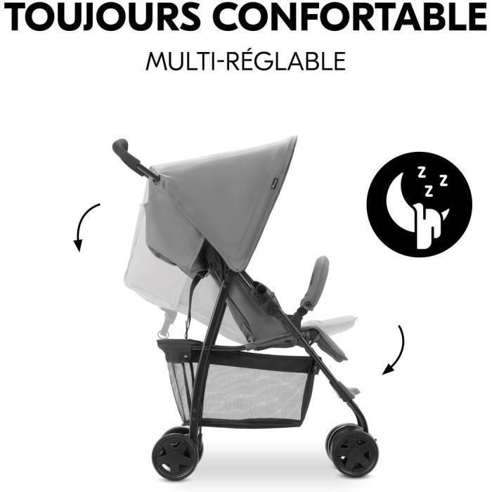 HAUCK - Cochecito - SPORT - Plegable y reclinable - Capota - 4 ruedas - Gris 3